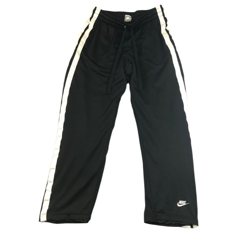 Nike Black White Side Track Pants Men's M Wide Leg